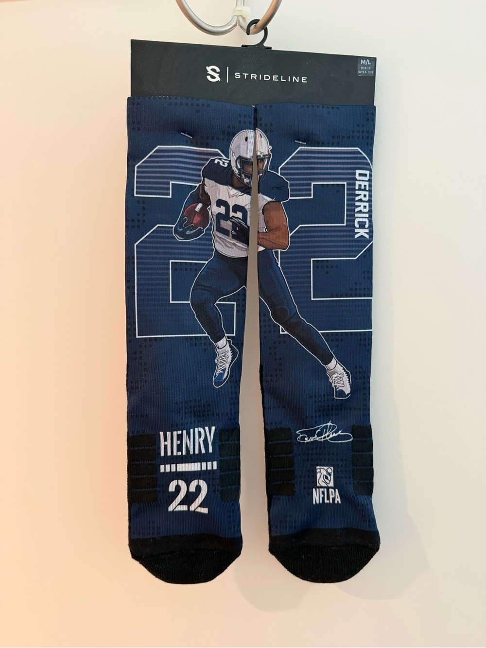 StrideLine Derrick Henry Athletic Crew Socks - Navy